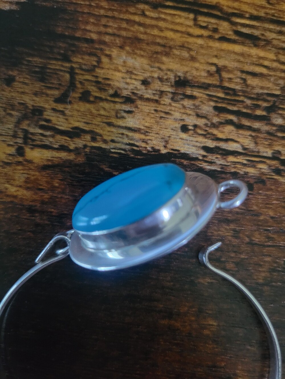 .925 Silver Turquoise Bracelet - Picture 7 of 8